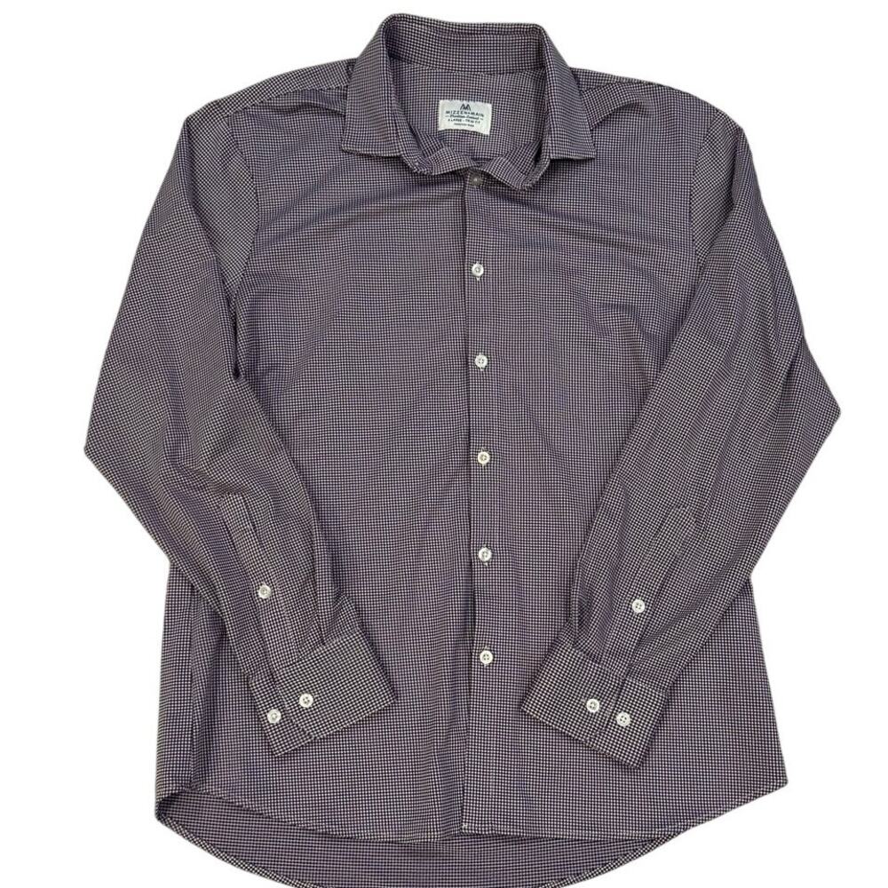 Mizzen+Main Spinnaker Trim Fit Dress Shirt XL Purple